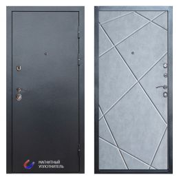 Входная дверь Termo-door Техно Графит Лучи бетон светлый
