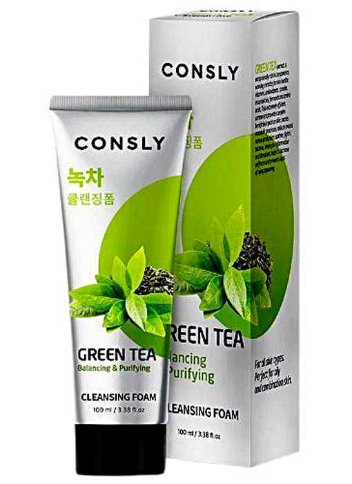 CONSLY Пенка для умывания кремовая балансирующая с экстрактом зеленого чая. Green tea balanc, 100 мл.