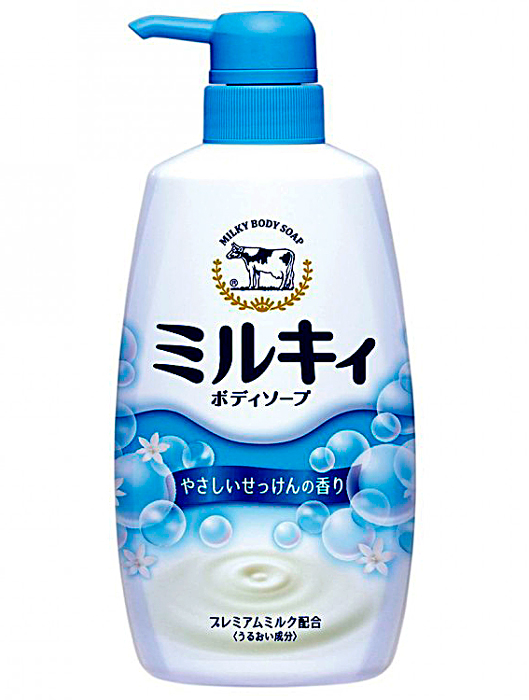 COW Мыло для тела жидкое молочное с ароматом цветочного мыла. Мilky body soap, 550 мл.