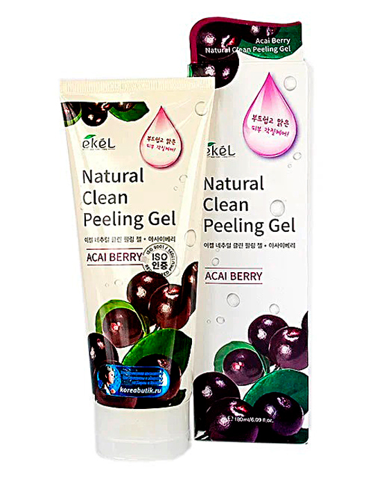 EKEL Пилинг - скатка с экстрактом ягод асаи. Acai berry natural clean peeling gel, 180 мл.