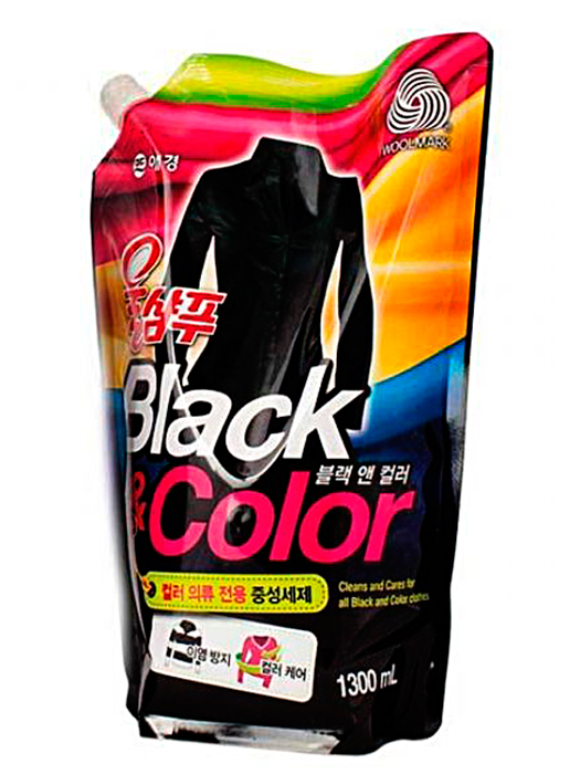 KERASYS Средство для стирки жидкое черное и цветное запасной блок. Wool shampoo Black & Color, 1300 мл.