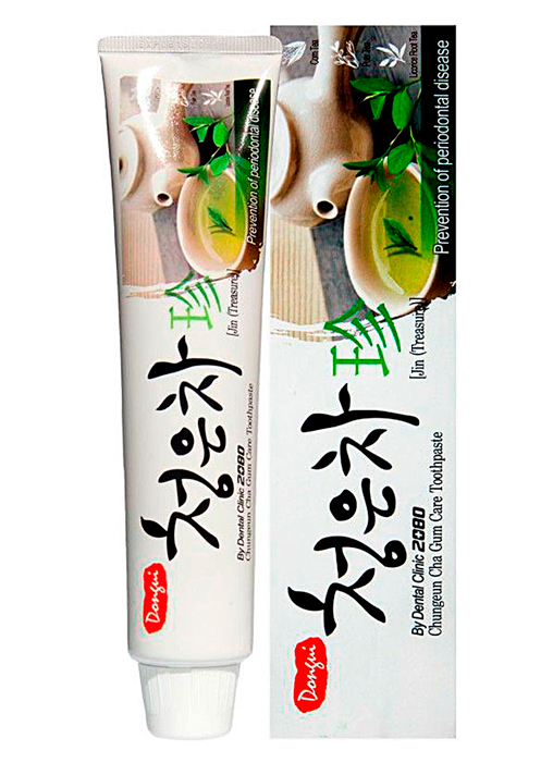KERASYS Зубная паста восточный чай. Dental clinic 2080 chungeun cha gum, 130 гр.
