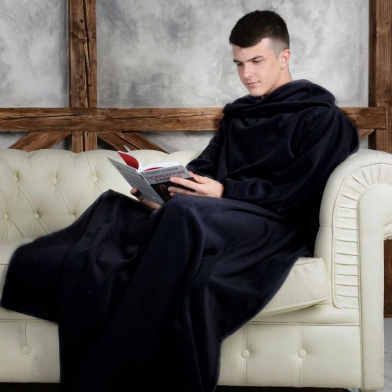 Одеяло-Плед С Рукавами Snuggie (Снагги), Цвет Черный