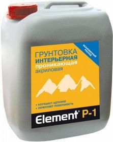Грунтовка Интерьерная Element P-1 3.5л Бесцветная Alpa Проникающая Акриловая