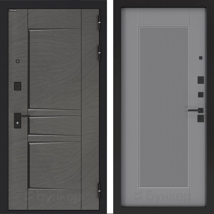 Дверь Входная Бункер BN-04 АМСТРОД 
Серый софт рельеф, металлическая