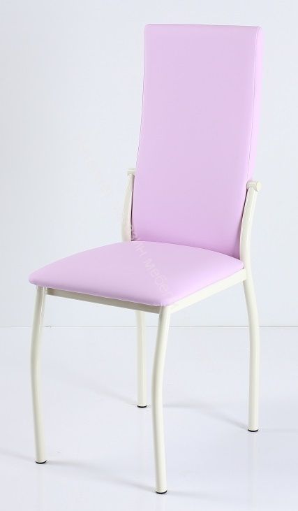 Кухонный стул "B-610" (Розовый кожзам/Бежевый металл)