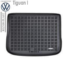 Коврик Volkswagen Tiguan I от 2007 - 2016 5-мест с полноразмерным запасным колесом в багажник резиновый Rezaw Plast (Польша) - 1 шт.