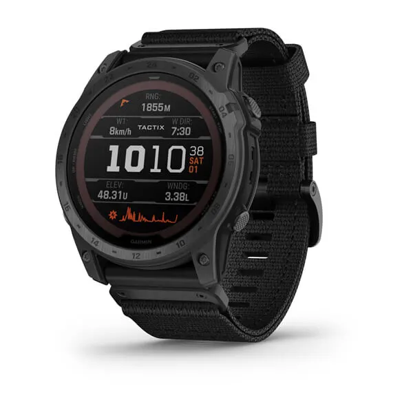Умные часы Garmin Tactix 7 Pro Ballistics Edition с черным нейлоновым ремешком фото