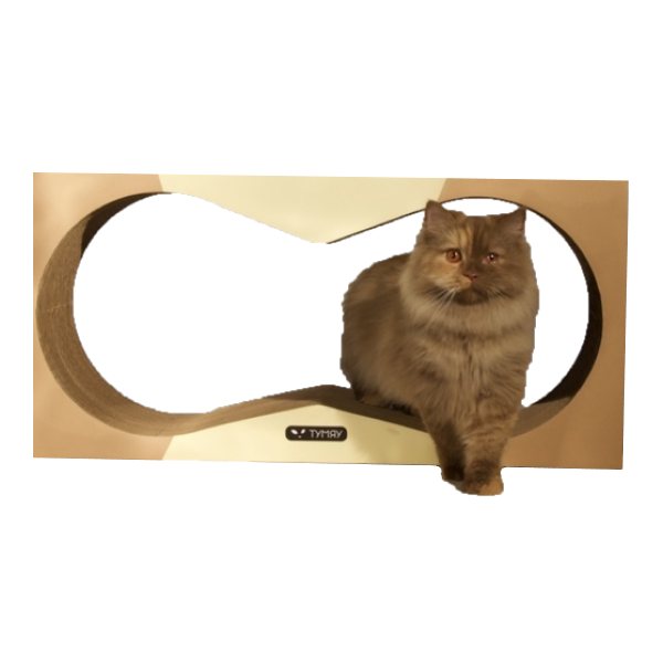 Когтеточка для кошек Тумяу Аквариум желтая с картонным ободком 77*37*22 см