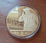 Великобритания Медаль "Никогда не сдавайся! Уинстон Черчилль" 2014 год Proof