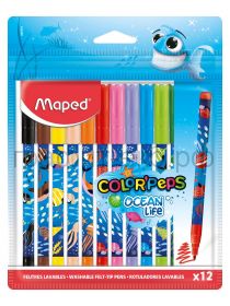 Фломастеры 12цв.Maped COLOR'PEPS OCEAN LIFE 845701