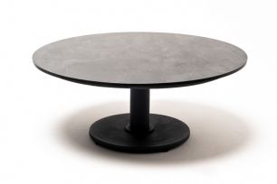 Интерьерный стол "Чили" из HPL круглый, D80, H32, цвет "серый гранит"