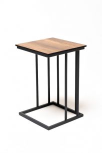 Интерьерный стол "Тулон" из HPL квадратный 40х40, H60, цвет "дуб"