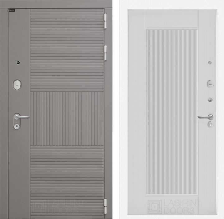 Дверь входная Лабиринт FORMA 30 Белый софт рельеф металлическая