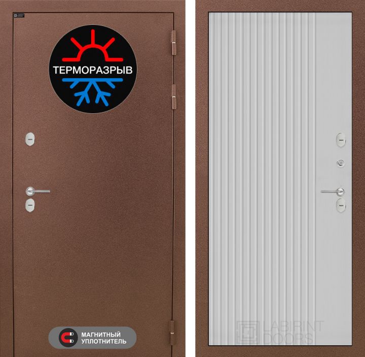 Дверь Входная Лабиринт Термо Магнит 29  Белый софт металлическая