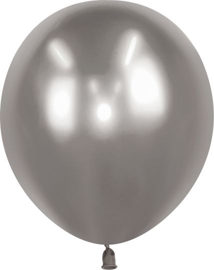 Ненадутый серебро хром 30 см шар латексный