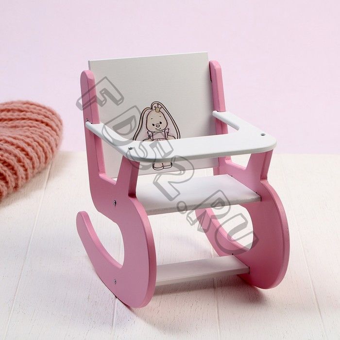 Кукольный стульчик «Зайка» розовый