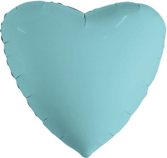 Сердце Аквамарин Мистик шар фольгированный с гелием