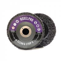 Пурпурный зачистной круг ROXELPRO Clean&Strip на оправке 125х22мм,