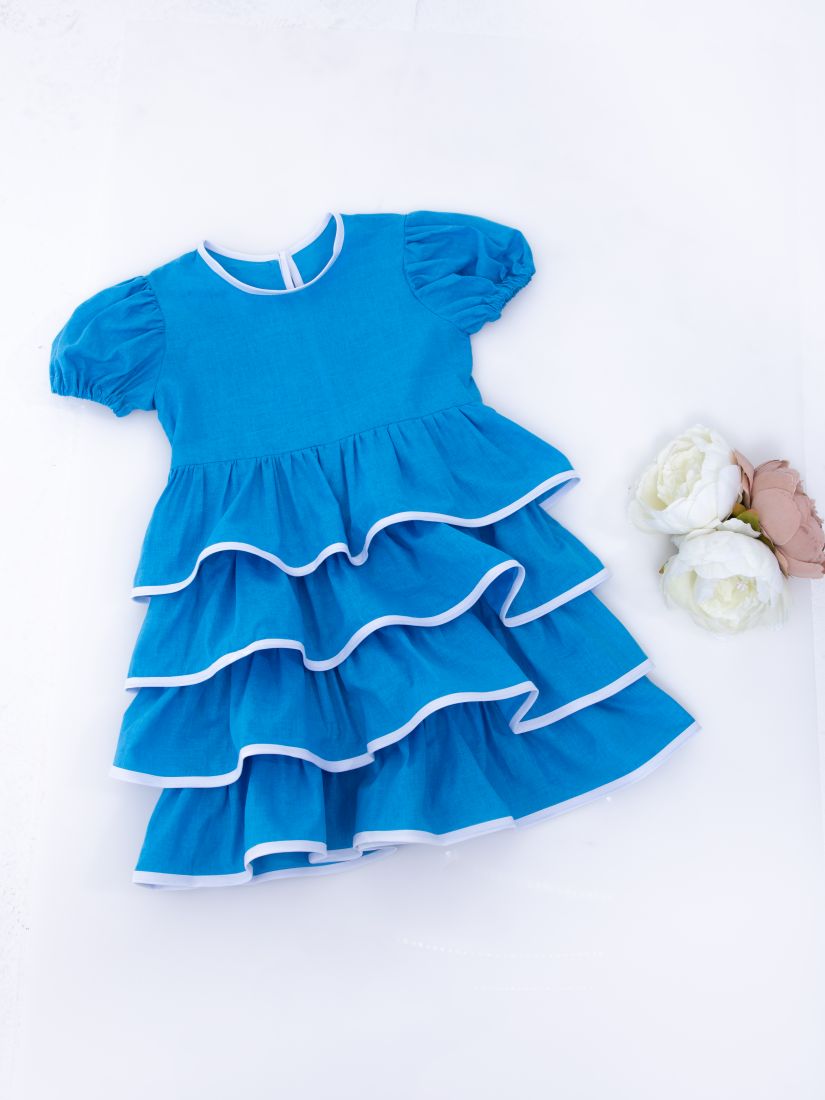 Платье для девочки синего цвета