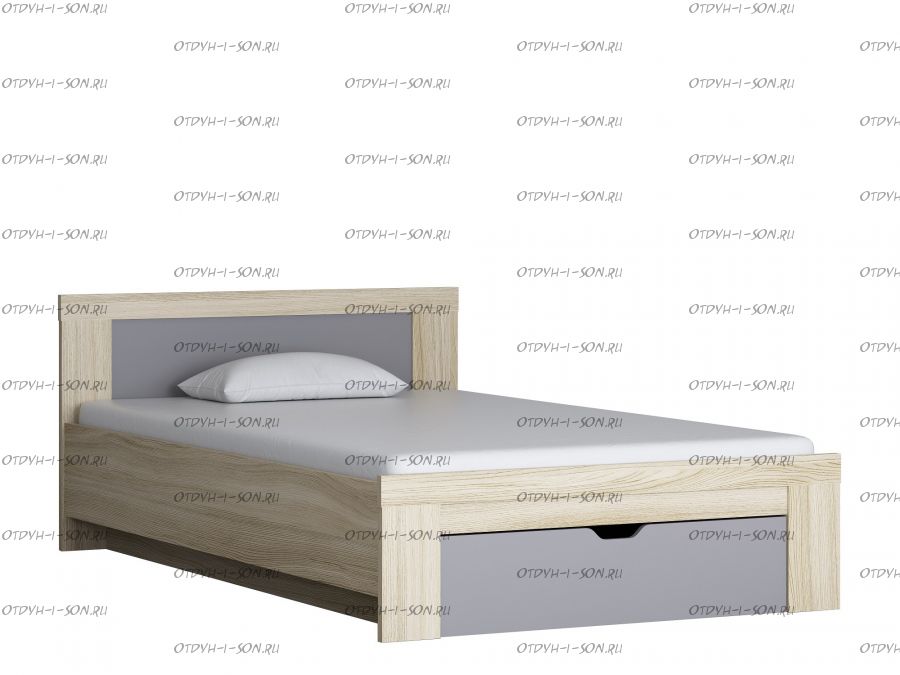 Кровать полутороспальная с ящиком ДЕЛЬТА Next 19.03 (120Х200)