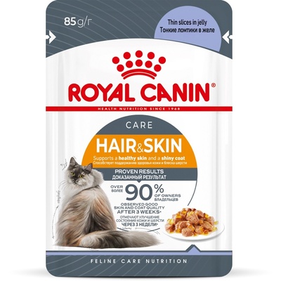 Влажный корм для кошек Royal Canin  Hair & Skin кусочки в желе