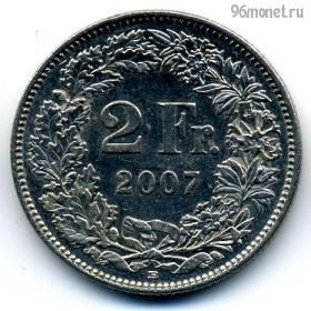 Швейцария 2 франка 2007 B