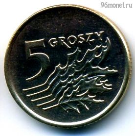 Польша 5 грошей 1991