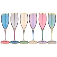 Набор бокалов для шампанского из 6 штук 260мл "Premium colors"