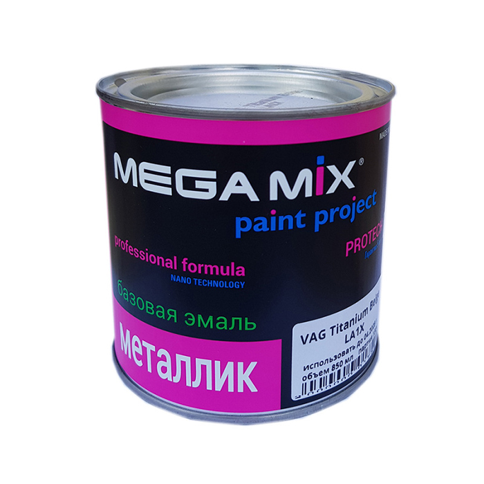 MegaMix Эмаль металлик, LA1X Titaninium Beige, VAG, объем 850мл.