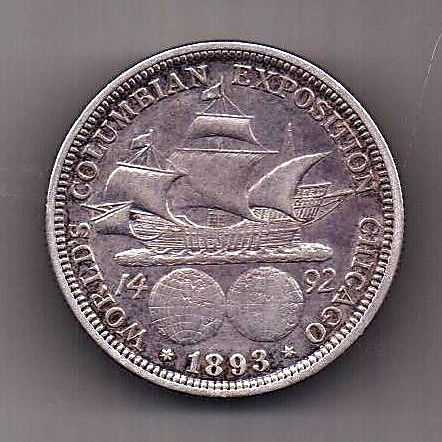 1/2 доллара 1893 США Колумб XF