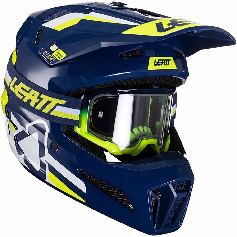 Leatt Kit Moto 3.5 V24 Blue (2024) шлем для мотокроса + очки Leatt Velocity 4.5