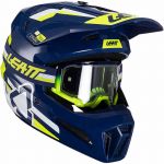 Leatt Kit Moto 3.5 V24 Blue шлем для мотокроса + очки Leatt Velocity 4.5