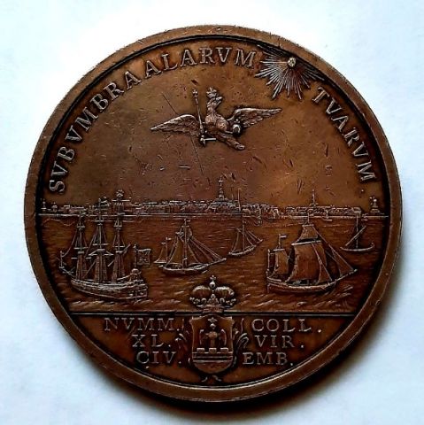 3 талера Медаль 1774 вручение 1809 Эмден RARE Германия AUNC