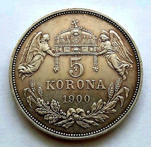 5 крон 1900 Венгрия UNC Австрия