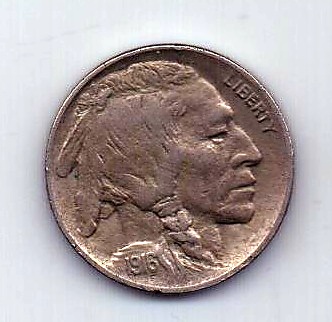 5 центов 1916 США Редкий год AUNC