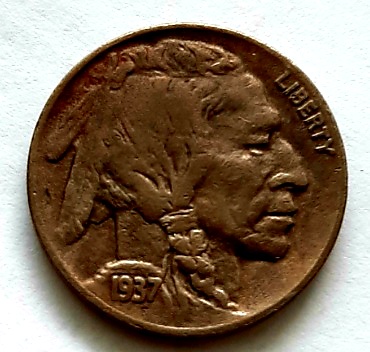 5 центов 1937 США AUNC- XF