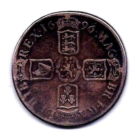 1 крона 1696 Англия Великобритания XF