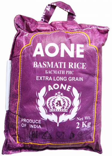 Рис индийский Басмати непропаренный Extra long grain  | 2 кг | AONE