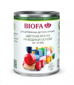 Краска для Деревянных Игрушек Biofa 8005 0.125л 8005-02 Желто-Оранжевый Шелковисто-Матовая / Биофа.
