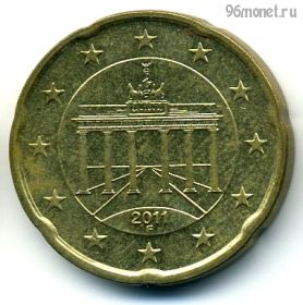 Германия 20 евроцентов 2011 F