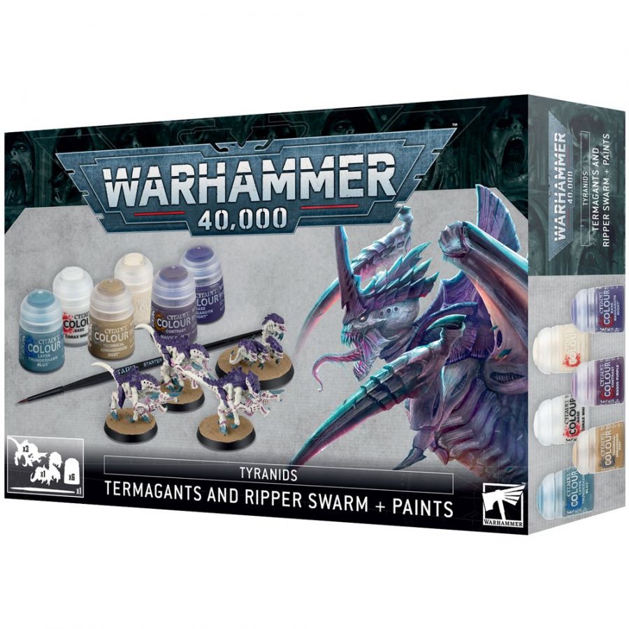 Warhammer 40000: Tyranids: Termagants and Ripper Swarm + Paints