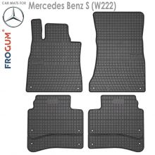 Коврики Mercedes Benz S (W222) от 2013 - 2020 Short / Long в салон резиновые Frogum (Польша) - 4 шт.