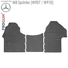Коврики Mercedes Benz Sprinter (W907 / W910) от 2018 -  в салон резиновые Frogum (Польша) - 3 шт.