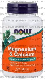 NOW Magnesium & Calcium 2:1 Ratio 100 tabs