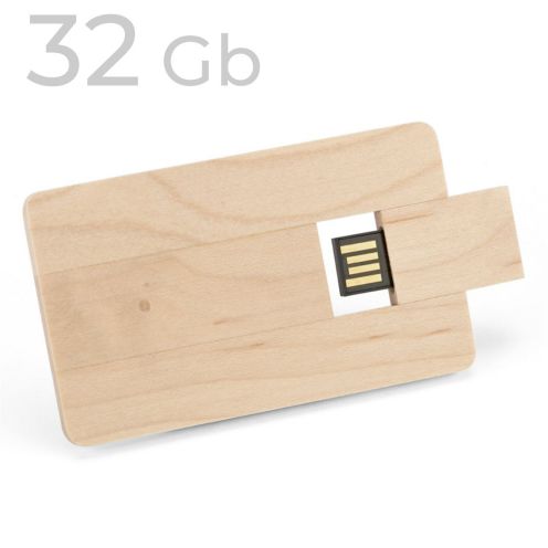 Флешка визитка деревянная 32 Gb