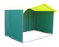 Палатка торговая Домик 2х2м желто-зеленая