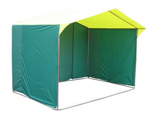 Палатка торговая 2,0 х 2,0, разборная «Домик», желто-зеленая
