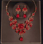 Комплект украшений "Рубио", ожерелье, серьги, заколка