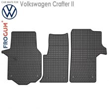Коврики Volkswagen Crafter II от 2017 -   передние в салон резиновые Frogum (Польша) - 3 шт.